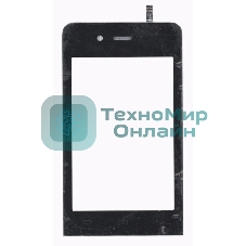 Сенсорное стекло (тачскрин) для Explay Bit, черное