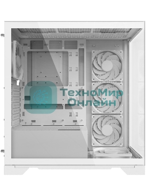 Компьютерный корпус XPG INVADER X WHITE (INVADERXMT-WHCWW) Mid-Tower Gaming ATX PC Case with Panoramic View, Tempered Glass Panels, and RGb Lighting Black