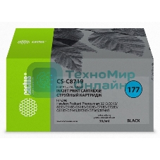 Картридж струйный Cactus CS-C8719 № 177XL черный (38 мл) для HP PhotoSmart 3100, 3210, 3213, 3310, 3313, C5183, C6100, C6183, C6200, C6283, C7183, C7200, C7280, C7283, C8183, D7100, D7160, D7300, D7363, D7463