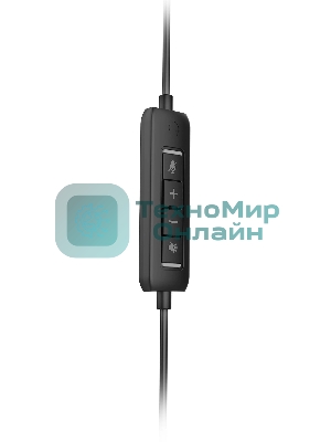 Гарнитура Acer OHW309 чёрный, проводная, USB/mini jack 3.5 мм