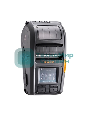 Принтер этикеток мобильный Bixolon XM7-20WDaK, 203 dpi, 152 мм/сек, RS232 (COM, Serial), USB, Wi-Fi, черный
