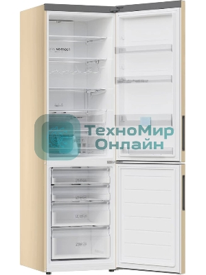 Холодильник Haier C2F637CGGU1 золотистый, двухкамерный, 278/108л, морозилка снизу, No Frost