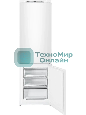 Встраиваемый холодильник Atlant ХМ-4319-101 белый двухкамерный 175/70л морозилка снизу