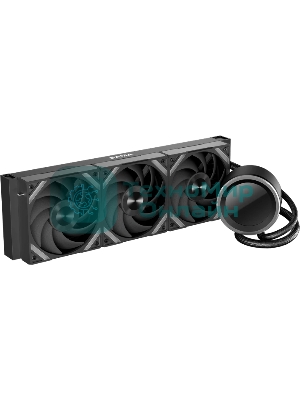 Водяное охлаждение для процессора SAMA Q60 Black (360мм, LED temp., черный, ARGb/Fans: 3x120мм, 86CFM, 30dBA, 2600RPM/Pump height 64мм, 30dBA, 2800RPM, Rad thickness 27мм/S: 1851, 1700, 1200, 20XX, 115X, AM5, AM4)