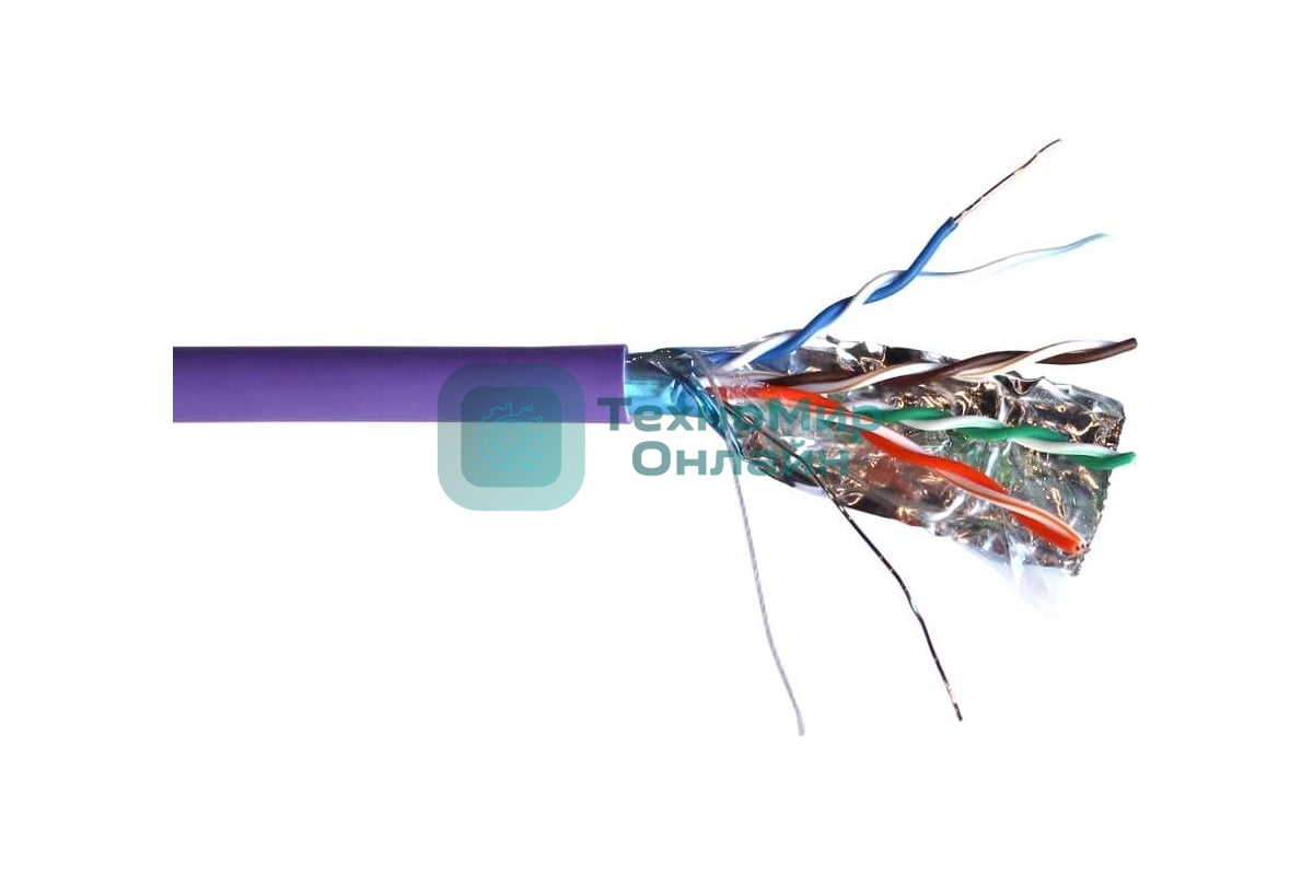 Кабель информационный Lanmaster TWT-5EFTP-NGLS cat.5e FTP 4 пары 24AWG нг(А)-LS внутренний 305м фиолетовый