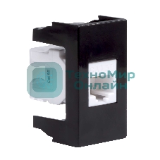 Розетка компьютерная DKC Viva 45238 1-м 1 мод. RJ45 кат.5E черный