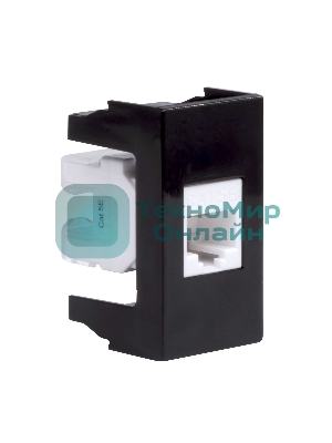 Розетка компьютерная DKC Viva 45238 1-м 1 мод. RJ45 кат.5E черный