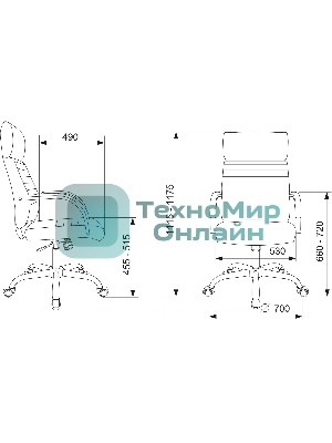 Кресло Бюрократ T-8010SL/IVORY слоновая кость, экокожа