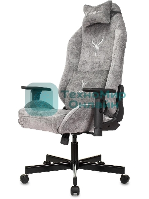 Кресло Бюрократ Knight N1 Fabric серый, ткань, 120 кг, механизм качания