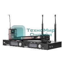 Радиосистема ITC T-521UT UHF двухканальная с петличным и ручным микрофонами, LCD дисплей, True Diversity, частотный диапазон 470-510 MHz.