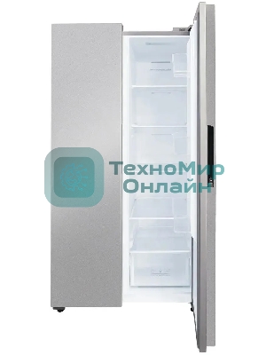 Холодильник Centek CT-1757 NF нержавеющая сталь двухкамерный 271/189л морозилка сбоку, No Frost, Side by Side