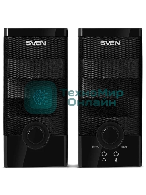 Колонки SVEN SPS-603 черный USB-порт ПК, ноутбука или адаптер 5V DC