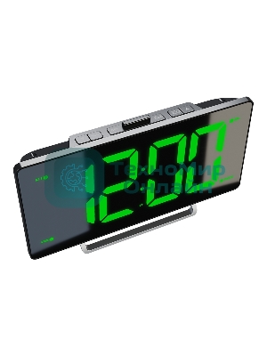 Радиочасы Soundmax SM-1561U (черный с зеленым)