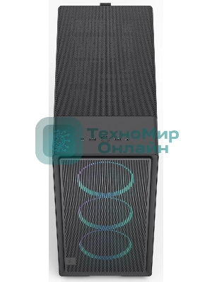 Корпус Fractal Design Epoch Black TG RGB Light Tint, Midi-Tower, чёрный, 3 x 120 мм