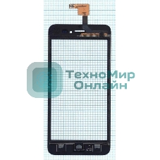 Сенсорное стекло (тачскрин) для Explay Craft, черное