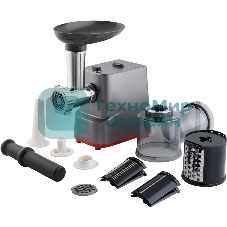 Мясорубка электрическая Hyundai HY-MG3144 графит, 1800 Вт, 2.2 кг/мин, реверс, защита от перегрузки, насадки - 7