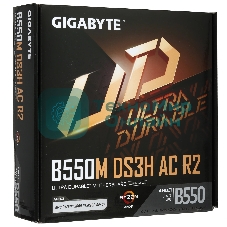 Материнская плата Gigabyte B550M DS3H AC R2, AM4, AMD B550, 4xDDR4, 4xSATA, 2xM.2, 1xPCIe 4.0 x16, 1xPCIe 3.0 x4, 1xPCIe 3.0 x1, 1xDP, 1xHDMI, 1x1Gb LAN, Wi-Fi, Bluetooth 5.0, 4xUSB-A 5Gbps, 2xUSB-A 2.0, 3x3.5 мм, 7.1, mATX
