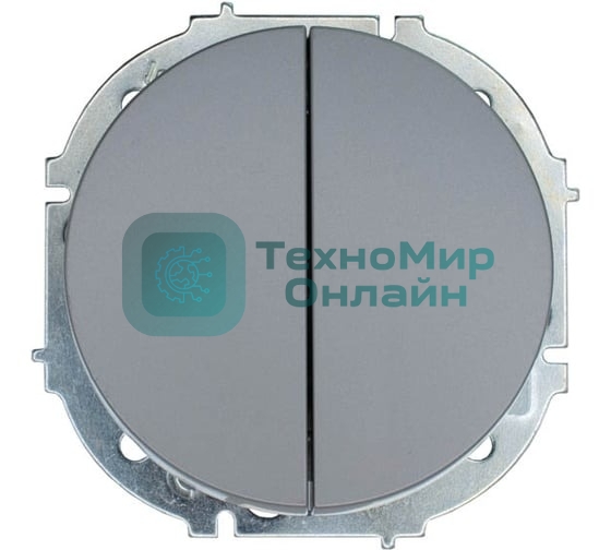 Выключатель 2-кл. СП OSEN 10А IP20 механизм серый матовый LEZARD 743-7488-101