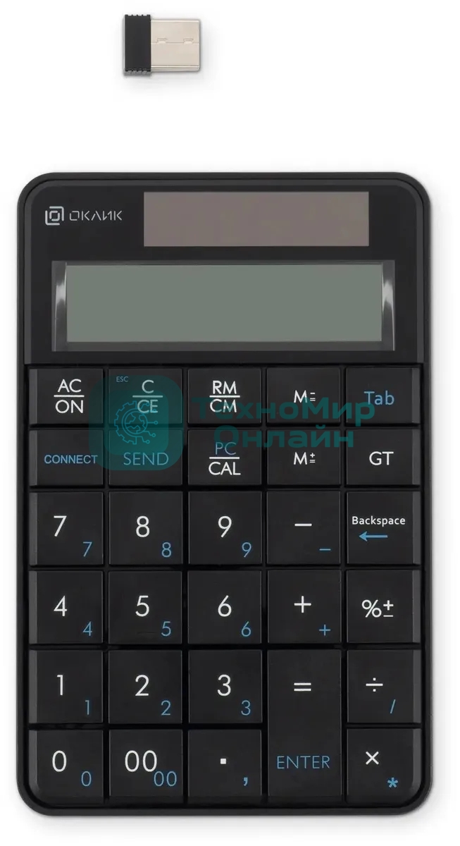 Цифровой блок Oklick K604W беспроводная, радиоканал, чёрный