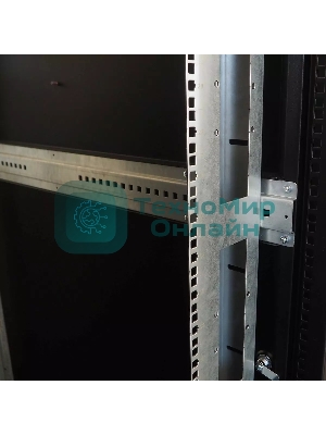 Шкаф серверный напольный 42U (800 1000) двойные перфорированные двери 2 шт., черный