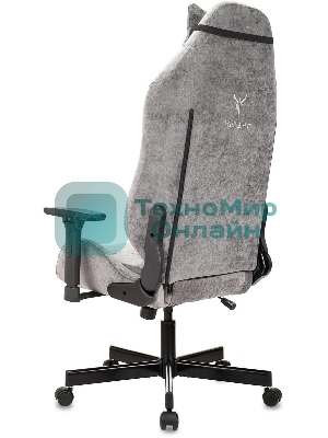 Кресло Бюрократ Knight N1 Fabric серый, ткань, 120 кг, механизм качания