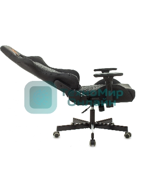 Кресло Knight ARMOR черный, экокожа, 120 кг, механизм качания