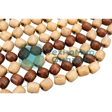 Накидка на сиденье NOVA BRIGHT массажная с подголовником (деревянная, покрытая светлым лаком) (127х38см) 36578