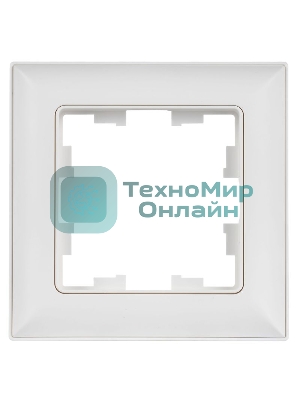 Рамка 1-м IEK BR-M12-12-K91 BRITE РУ-1-БрАБ арктич. бел./бел.