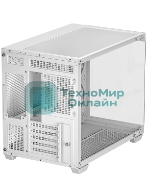 Компьютерный корпус Deepcool CG330 3F WH без БП, боковое окно (панорама), 3x120мм ARGB PWM вентилятора, белый, mATX (R-CG330-BKNGM3-G)