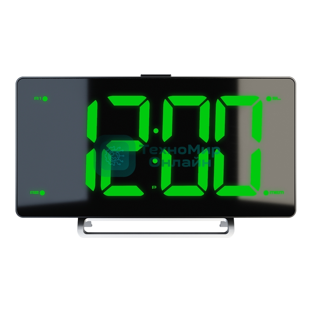 Радиочасы Soundmax SM-1561U (черный с зеленым)