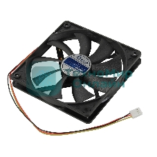 Вентилятор для корпуса 5bites FB12015S-12L3 черный, 120 x 120 x 15 мм, пластик, 1200 об/мин, 27 дБ, 3 pin