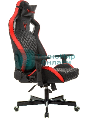 Кресло Knight OUTRIDER черный/красный, экокожа, 120 кг, механизм качания