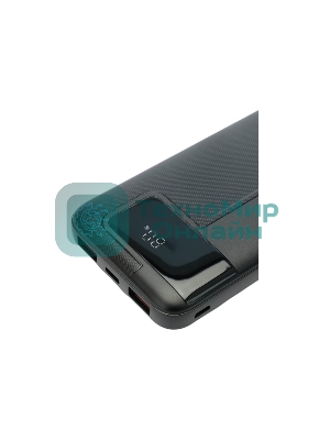 Портативный аккумулятор Gembird GPB-10Q, 10000мА·ч, QC/PD, дисплей, черный