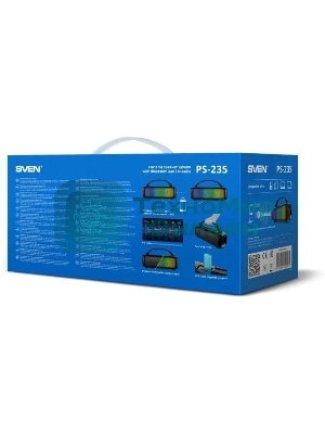 Портативная колонка SVEN PS-235 черный 12W 2.0 BT 3600mAh