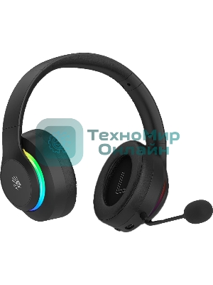 Гарнитура Bloody GR520 чёрный, беспроводная + проводная, радиоканал, до 40 ч, подсветка