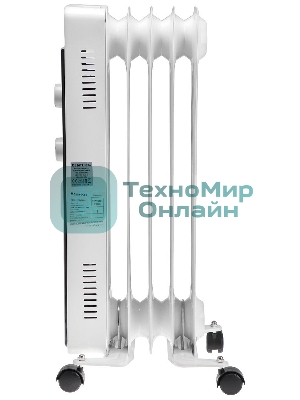 Обогреватель масляный Centek CT-6221-5 (5 секций) белый, 400/600/1000 Вт, 12,5 м2, 3 режима, термостат