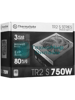 Блок питания Thermaltake ATX TR2 S, 750Вт, 80 PLUS WHITE, 120мм, черный