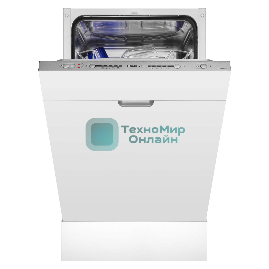 Встраиваемая посудомоечная машина HOMSAIR DW44L-2, серебристый, 44.8 см, 9 компл., 49 дБ, класс A++
