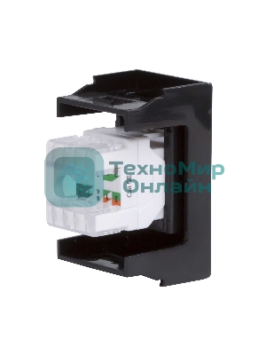 Розетка компьютерная DKC Viva 45238 1-м 1 мод. RJ45 кат.5E черный