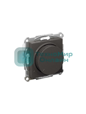 Светорегулятор (диммер) AtlasDesign повор-нажим LED RC 400Вт мех. базальт SE ATN001423