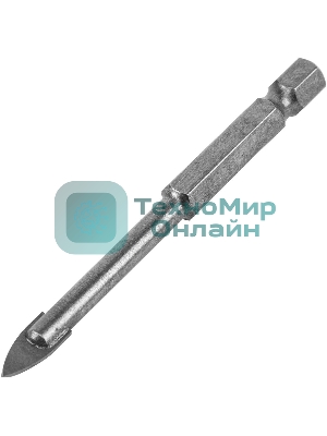 Сверло по керамической плитке и стеклу Matrix, 6 мм, 6-гр хвостовик