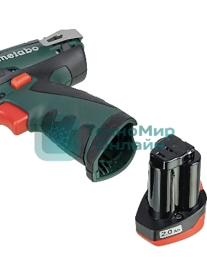 Дрель-шуруповерт аккумуляторная Metabo PowerMaxx BS 600984000, Аккумуляторный, 10,8В, 2 АКБ