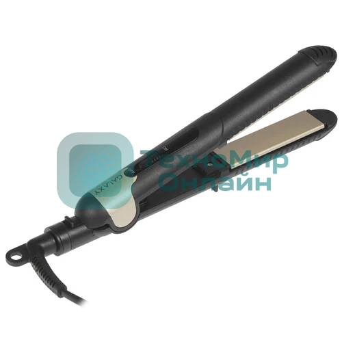 Выпрямитель для волос Galaxy Line GL 4519 черный/золотистый, 24 мм, 180 °C, 1 режим