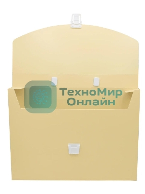 Папка-портфель Бюрократ Pastel PASTPP01YEL 1 отделение, A4, пластик, 0.7мм, желтый