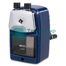 Точилка для карандашей механическая Deli 71156BLUE, 1 отверстие, металл, синий