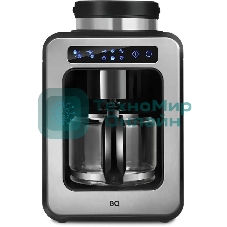 Кофеварка капельная BQ CM7000 черный/стальной, исп. кофе - зерновой/молотый, 0.6 л, 600 Вт
