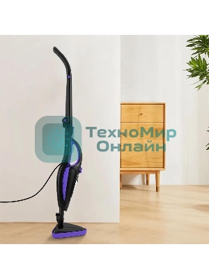 Швабра паровая Kitfort КТ-1051 1500Вт черный/фиолетовый