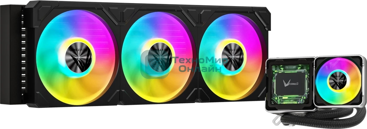 Система жидкостного охлаждения Formula V Line Cryo Wing Digi 360 BK, 360мм, LCD 2.73