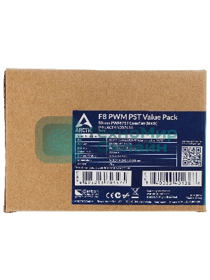Вентилятор корпусной ARCTIC SF8 PWM PST (Black) Value pack (5pc) (ACFAN00261A)