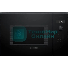Микроволновая печь встраиваемая Bosch BEL454MB1F 6 Series, 900Вт,LED-display,AutoPilot 8, 25 л, гриль, черный, 382x594x388 мм